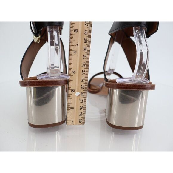 Vince Dalia Sandals Womens 7M Black Leather Gladiator Ankle Wrap Block Heel - Picture 6 of 11